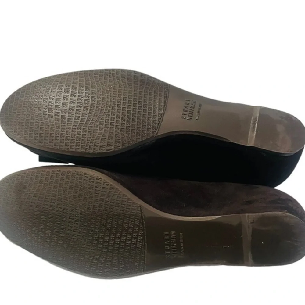 STUART WEITZMAN Beaudelair Brown Suede Wedge Shoes Size 7.5